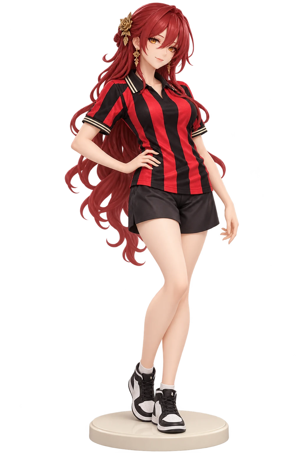 Honkai: Star Rail · Himeko · Red black jersey + shorts · 3D Figure