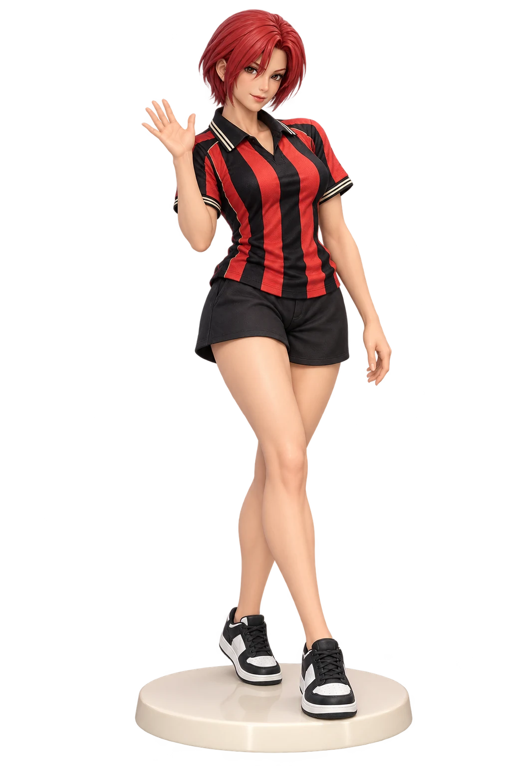 The King of Fighters · Vanessa · Red black jersey + shorts · 3D Figure