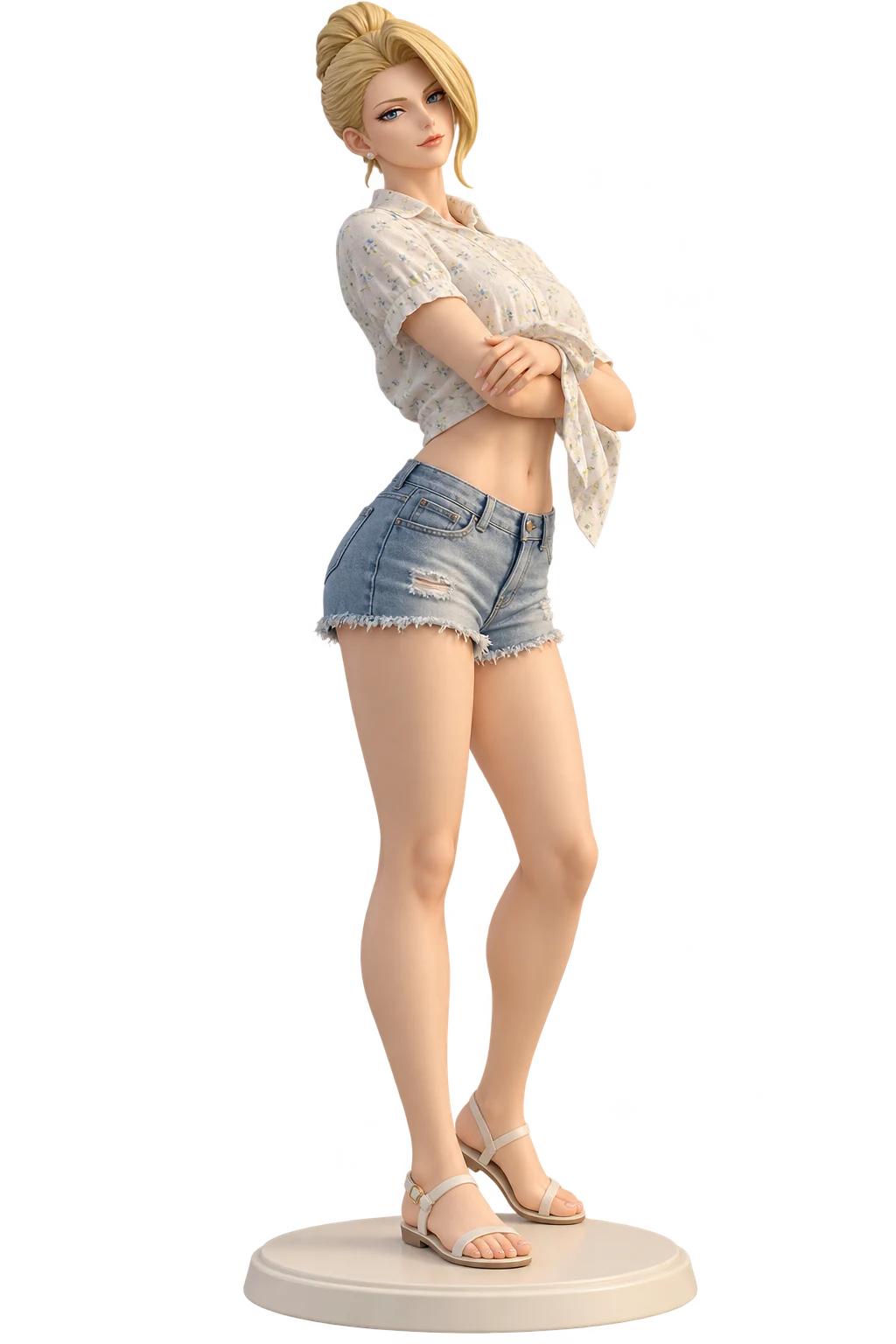 The King of Fighters · Mature · Floral shirt + denim shorts · 3D Figure