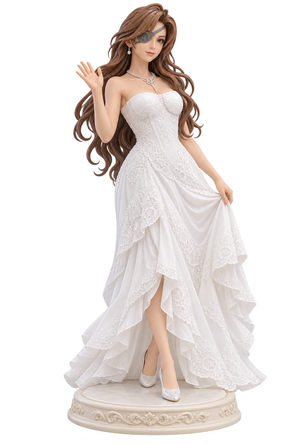 Final Fantasy IX · Beatrix · White lace evening dress · 3D Figure