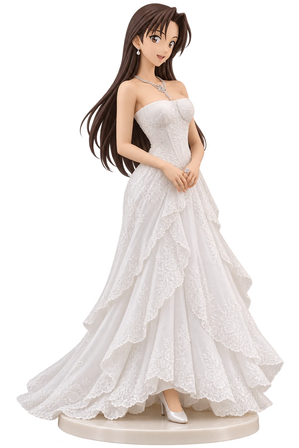 Detective Conan · Yumi Miyamoto · White lace evening dress · 3D Figure