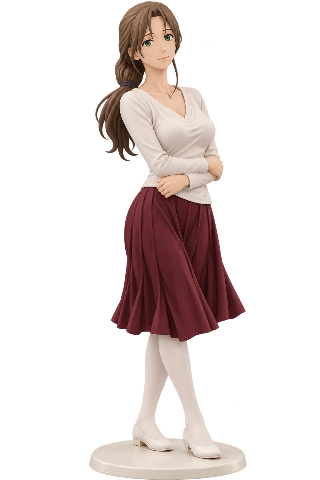 Fullmetal Alchemist · Trisha Elric · White top + burgundy pleats · 3D Figure