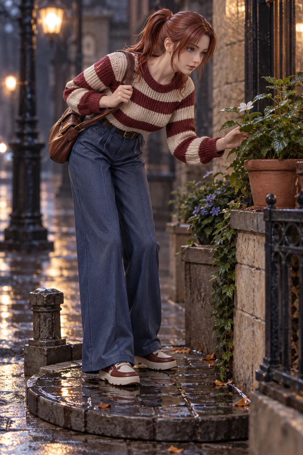 Resident Evil · Claire Redfield · Striped knit + wide-leg pants · 3D Figure