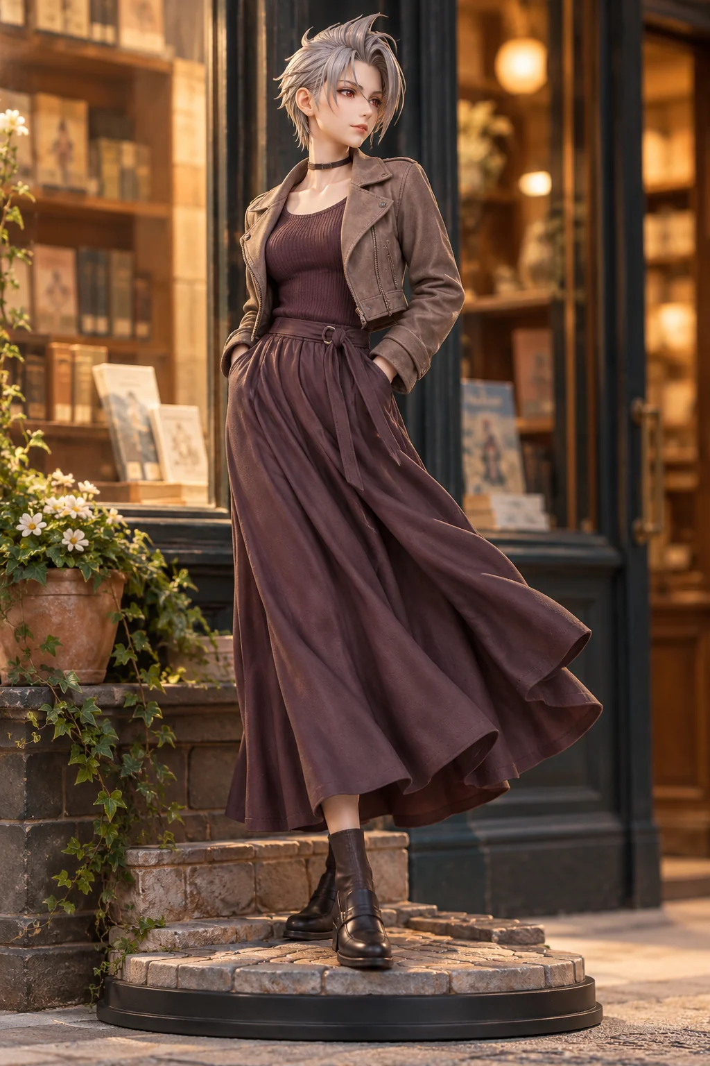 Final Fantasy X-2 · Paine · Suede jacket + long skirt · 3D Figure