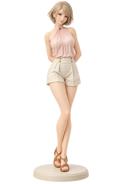 Ashe · Sleeveless tops + summer shorts · 3D