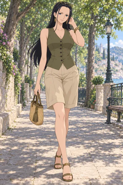 Nico Robin · Waistcoat + Bermuda shorts