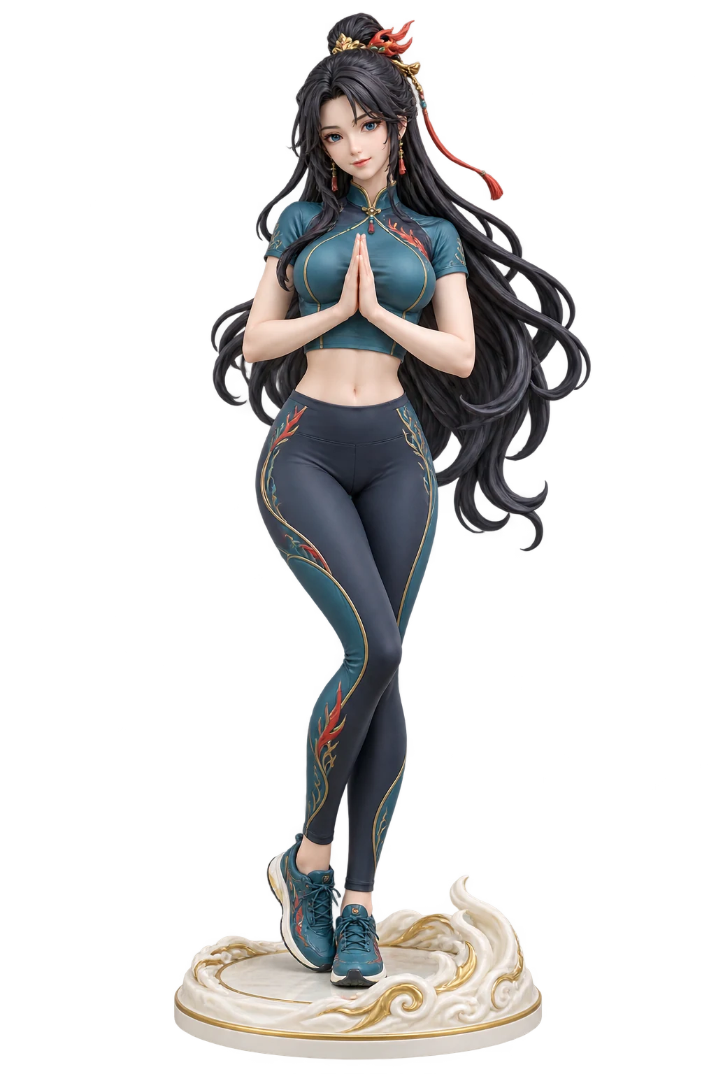 Nine Songs of the Moving Heavens · Yan Lingji · Training tops + yoga leggings · 3D Figure