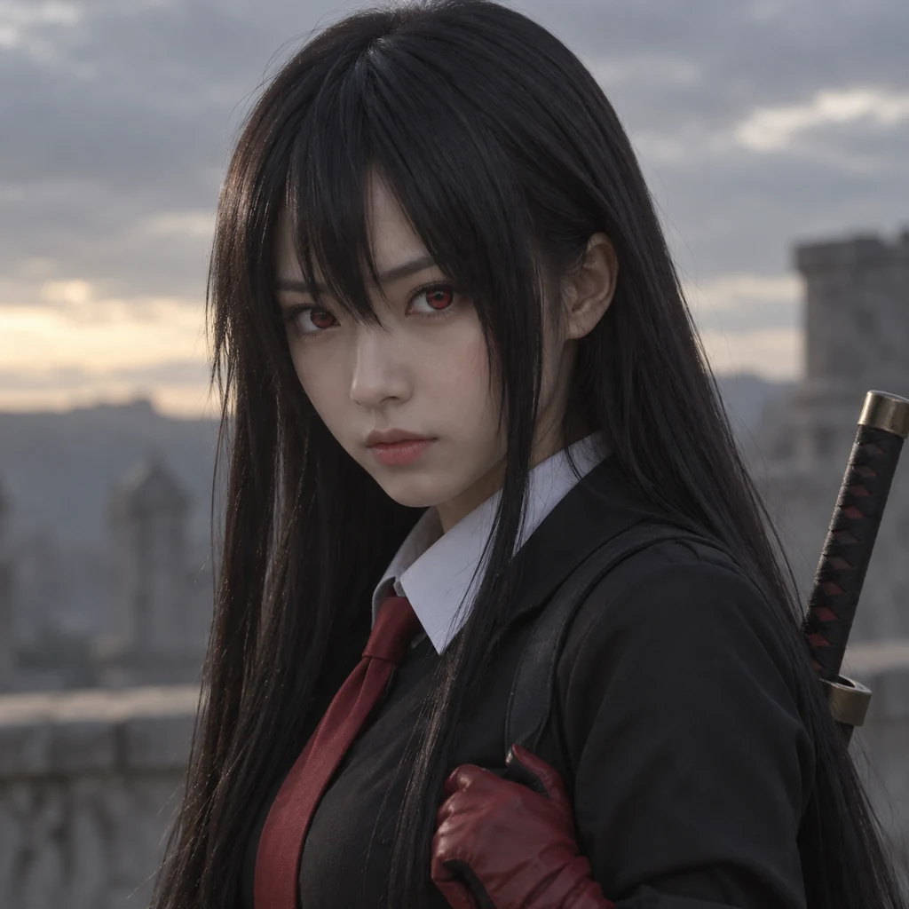 Akame live-action AI portrait