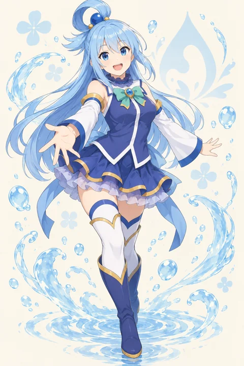 Aqua角色示意插画