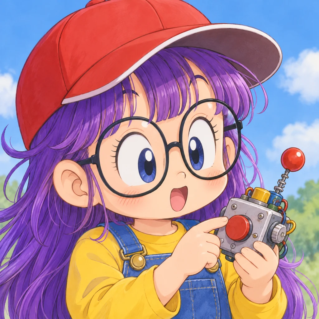 Arale Norimaki AI 辅助角色插画