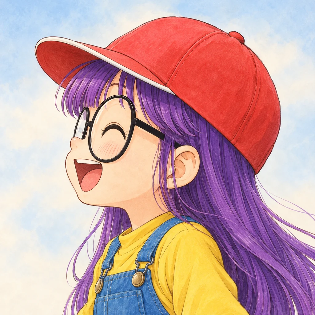 Arale Norimaki AI 辅助角色插画