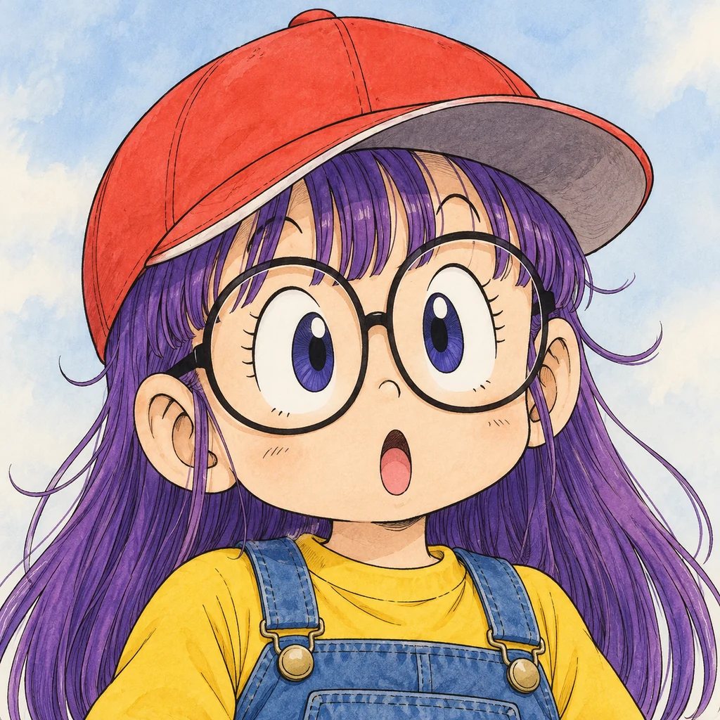 Arale Norimaki AI 辅助角色插画