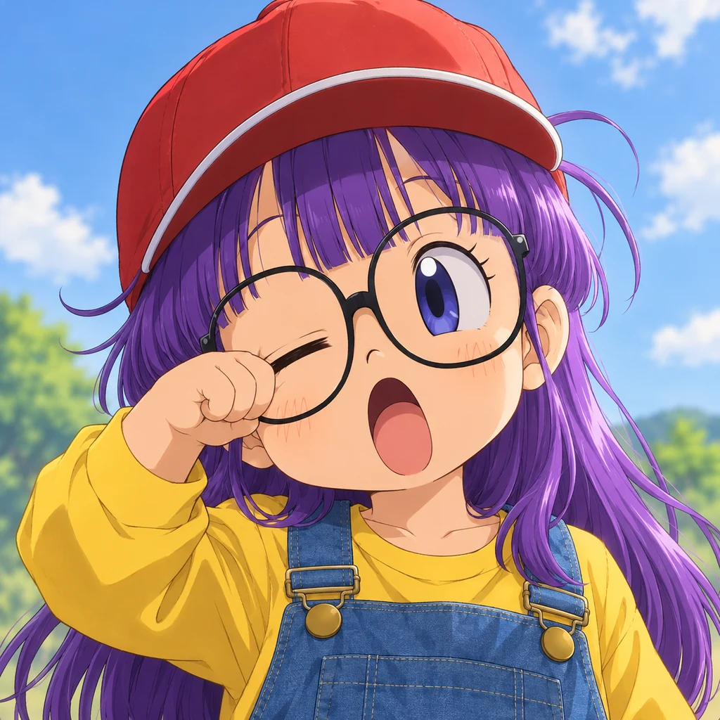 Arale Norimaki AI 辅助角色插画