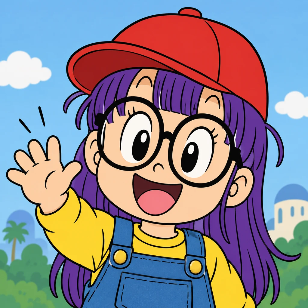 Arale Norimaki AI 辅助角色插画