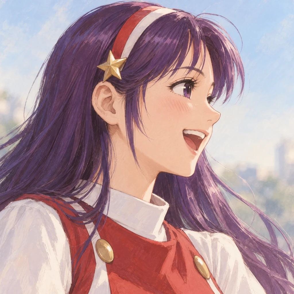 Athena Asamiya AI 辅助角色插画