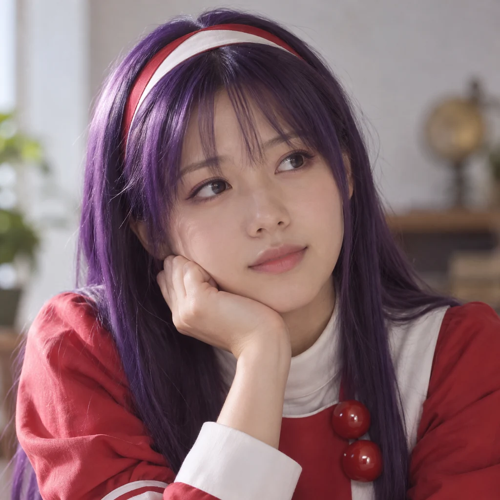 Athena Asamiya live-action AI portrait