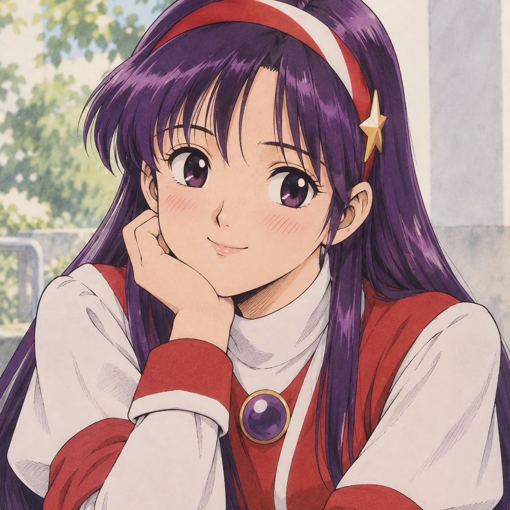 Athena Asamiya AI 辅助角色插画