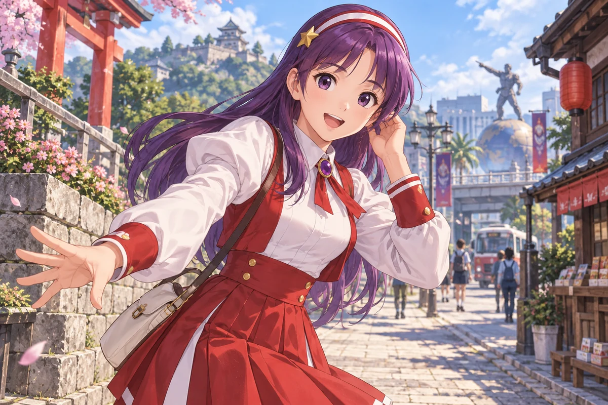 Athena Asamiya AI 插画