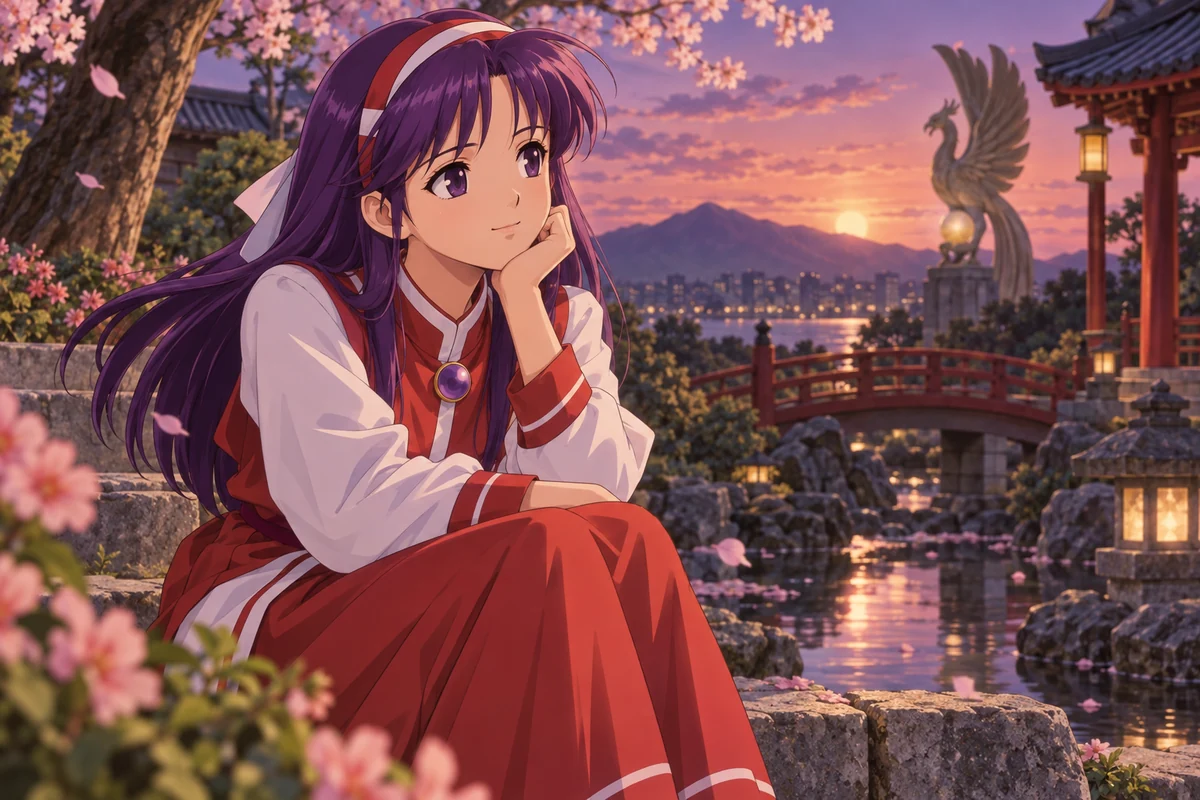 Athena Asamiya AI 插画