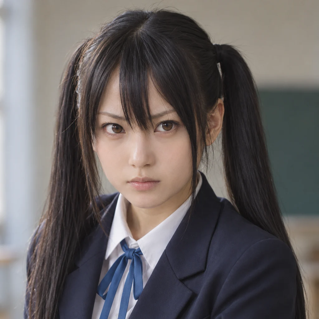 Azusa Nakano live-action AI portrait