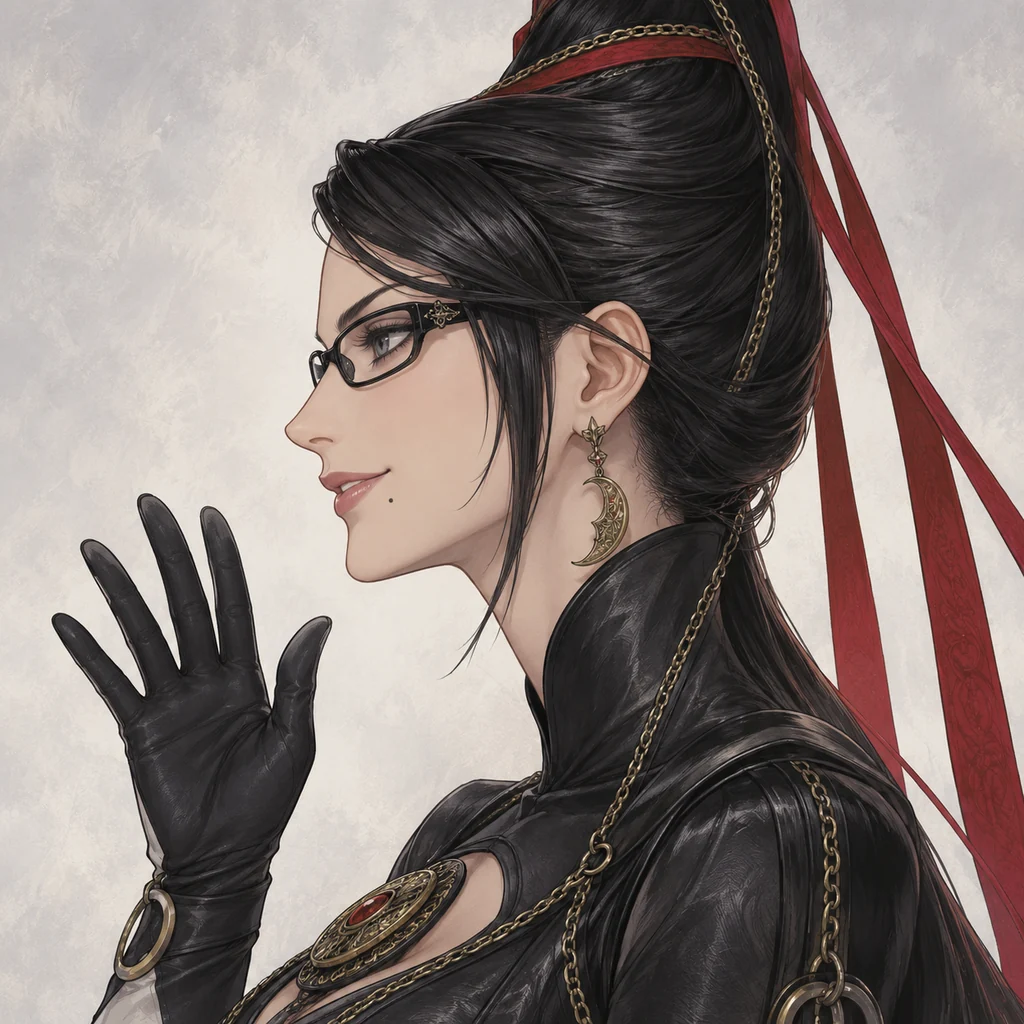 Bayonetta AI 辅助角色插画