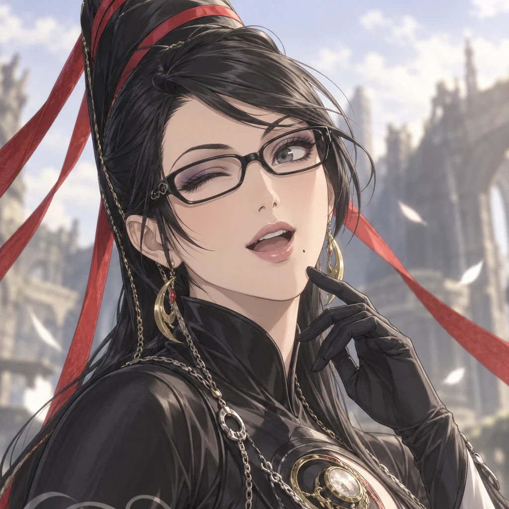 Bayonetta AI 辅助角色插画