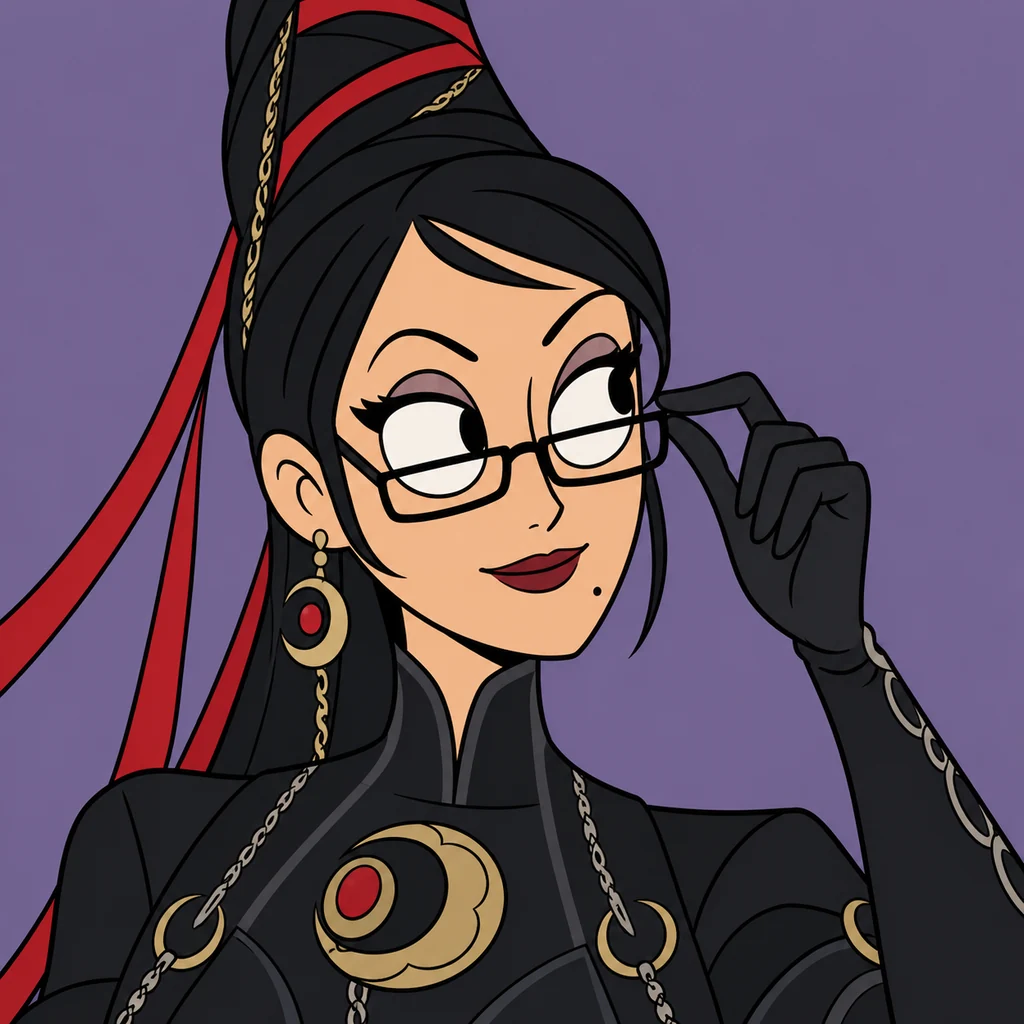 Bayonetta AI 辅助角色插画