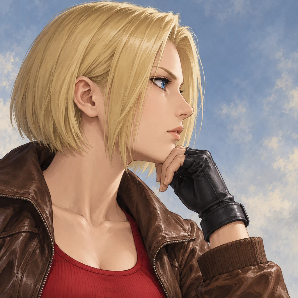 Blue Mary AI 辅助角色插画