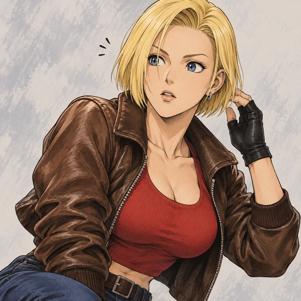 Blue Mary AI 辅助角色插画
