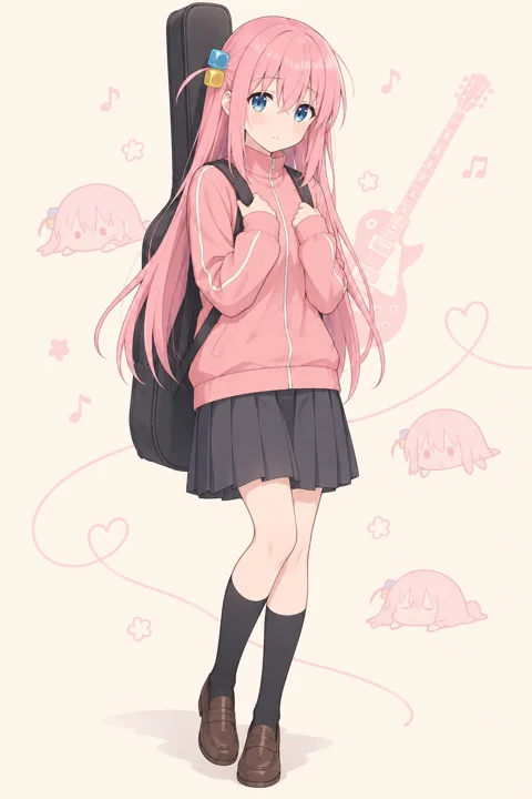 Hitori Gotoh角色示意插画