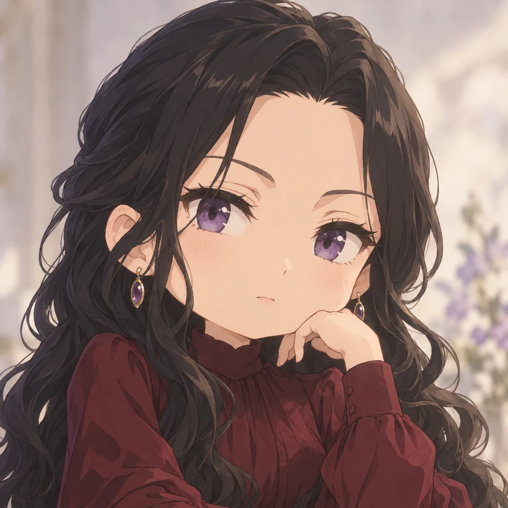 嘉德丽雅·波德莱尔 AI 辅助角色插画