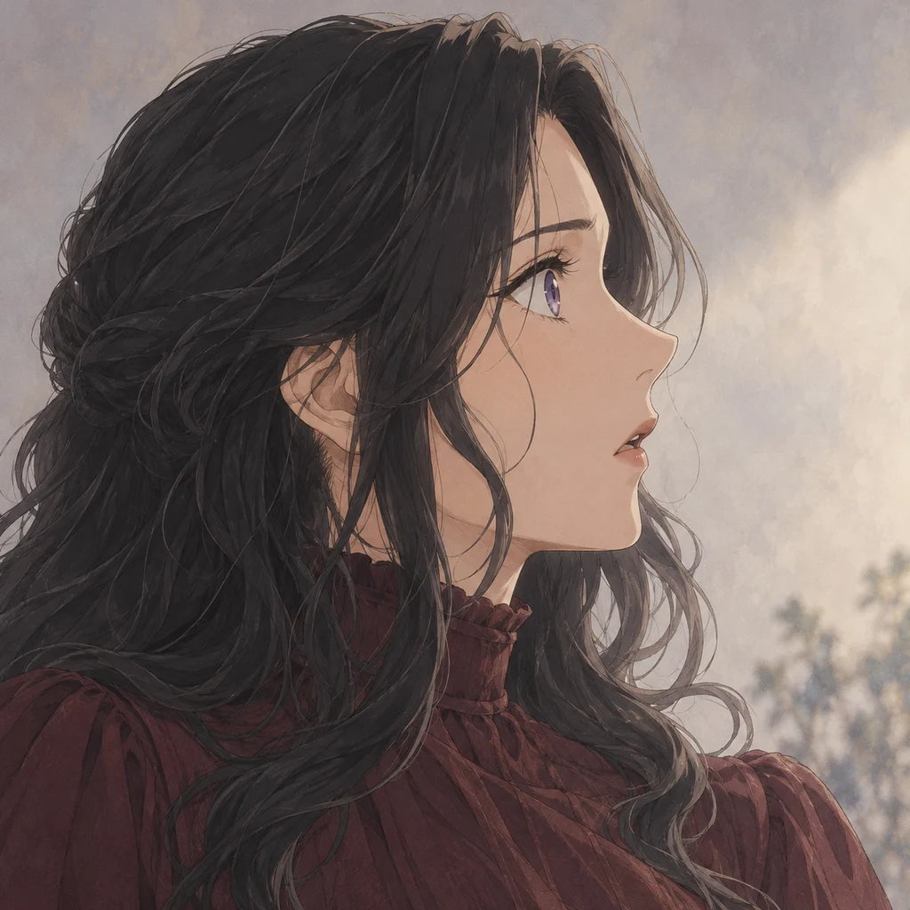 嘉德丽雅·波德莱尔 AI 辅助角色插画