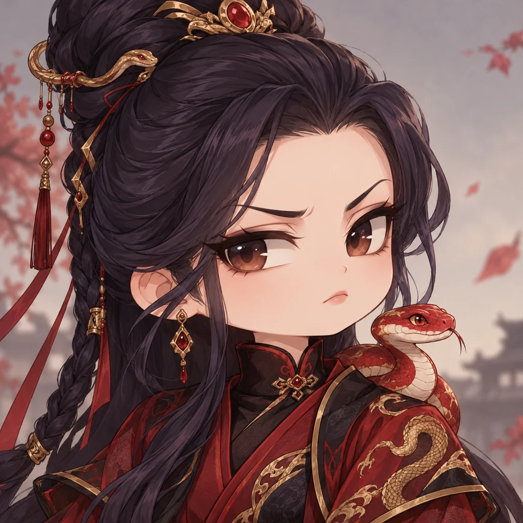 적련 AI 辅助角色插画