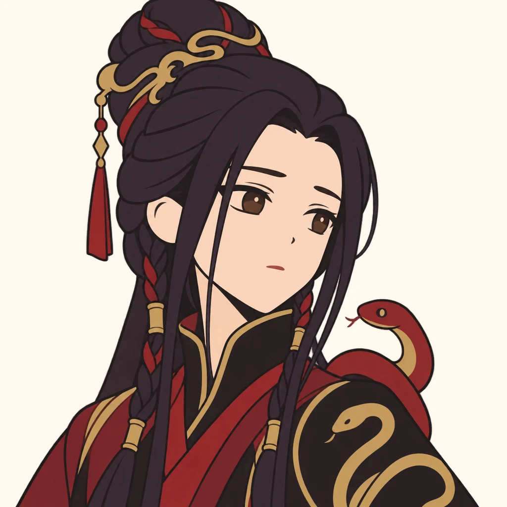 적련 AI 辅助角色插画