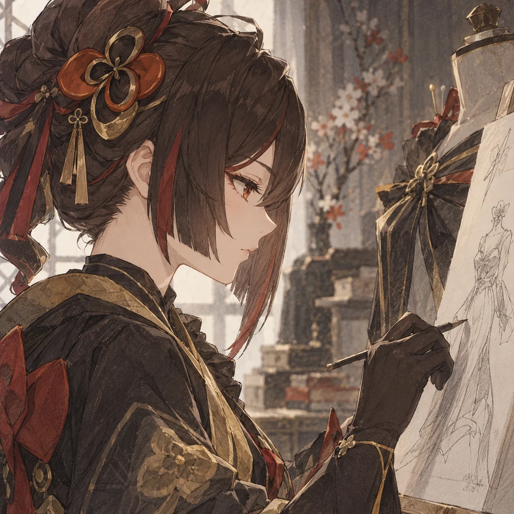 Chiori AI 辅助角色插画