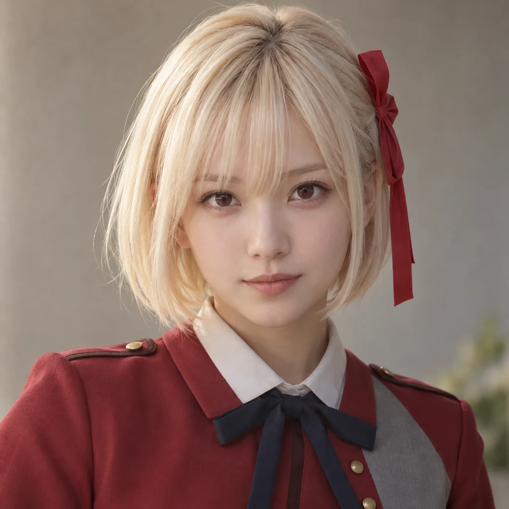 錦木千束の実写風AIポートレート