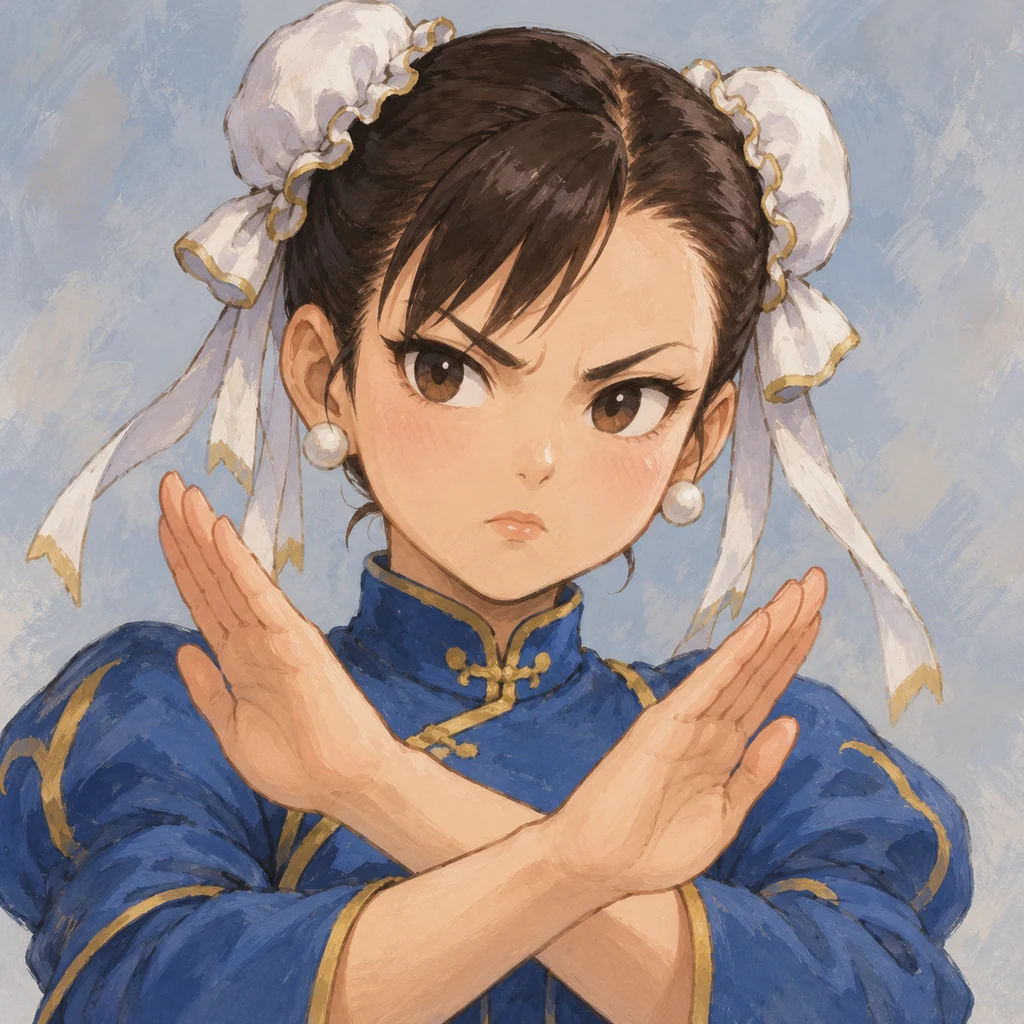Chun-Li AI 辅助角色插画
