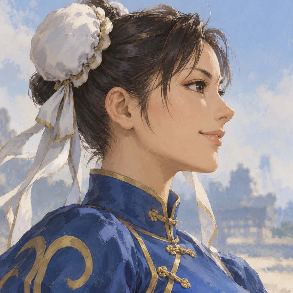 Chun-Li AI 辅助角色插画