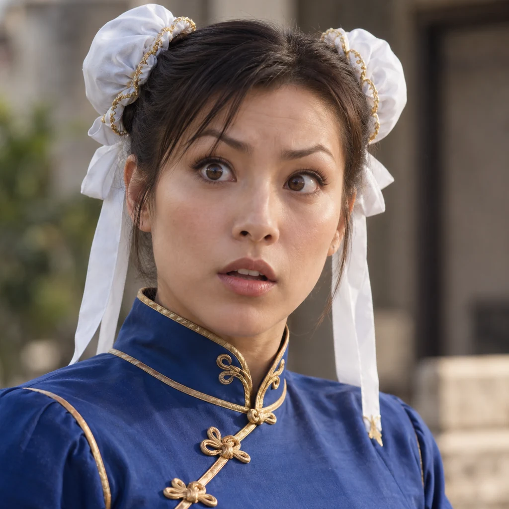 Chun-Li live-action AI portrait