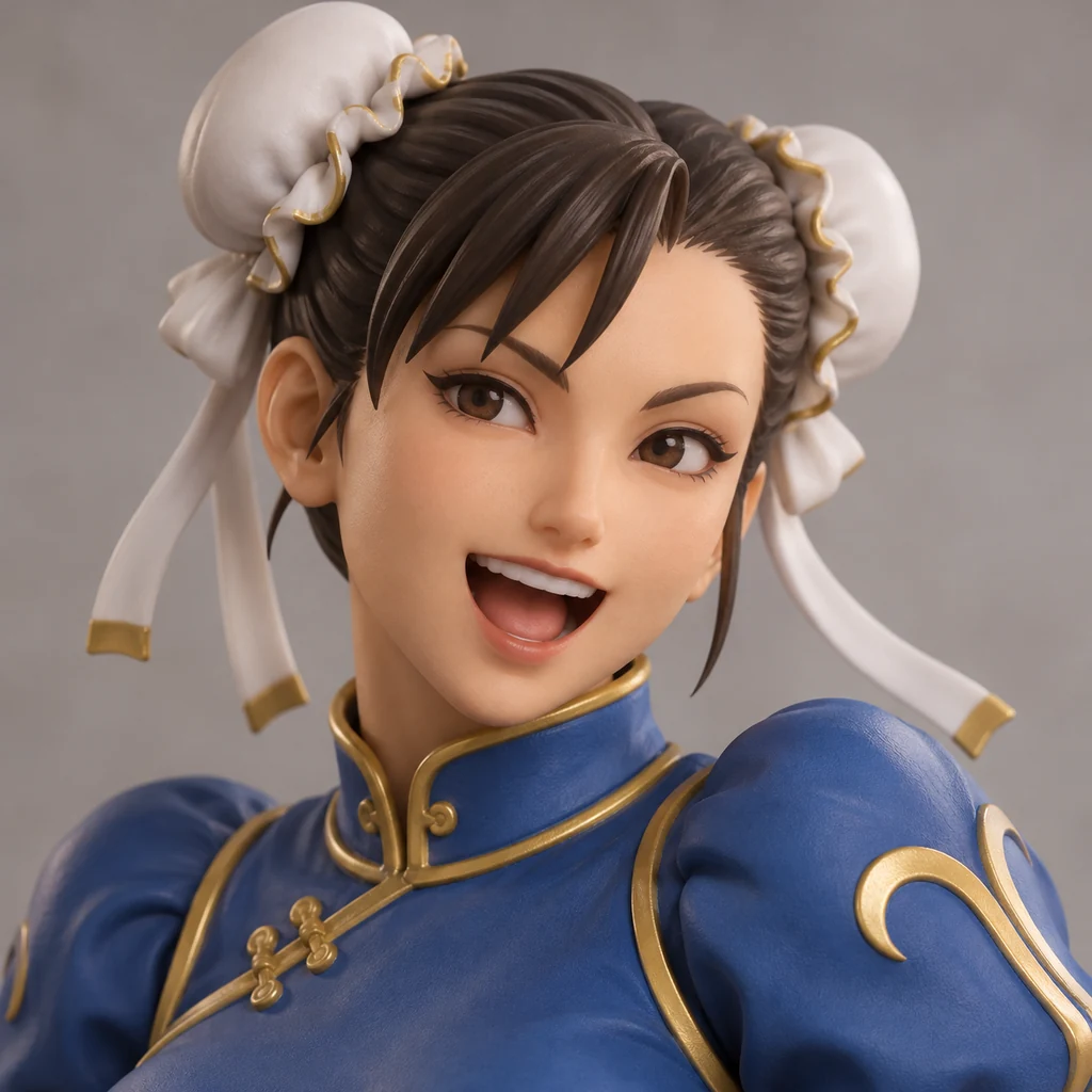 Chun-Li AI 辅助角色插画