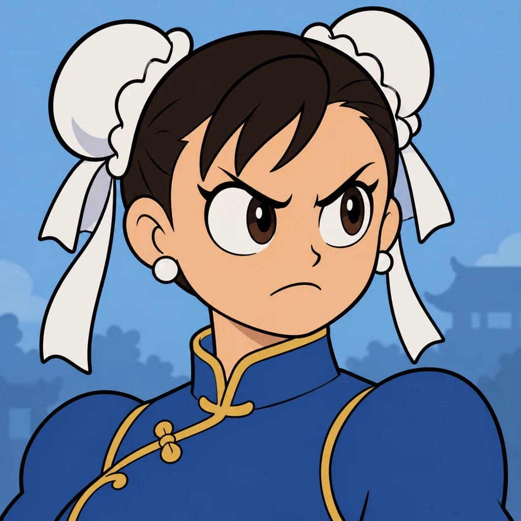 Chun-Li AI 辅助角色插画