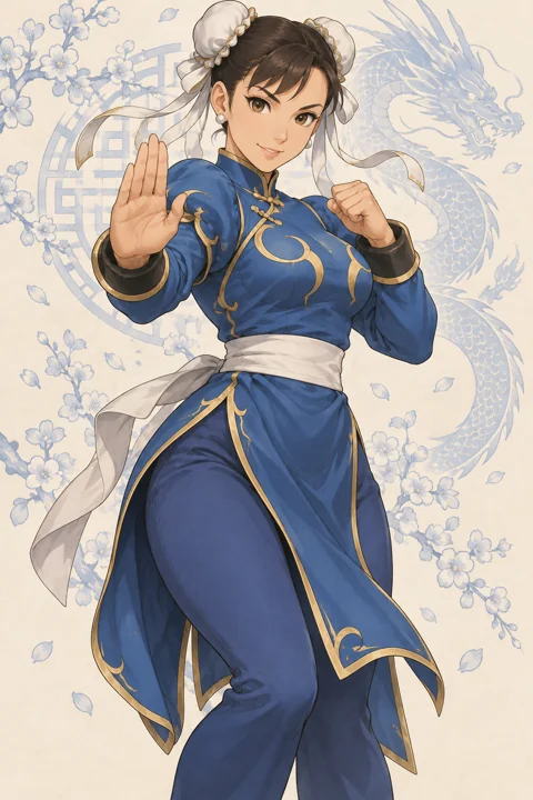 Chun-Li角色示意插画