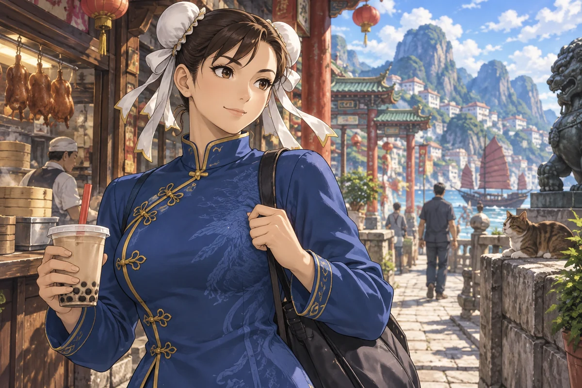 Chun-Li AI 插画