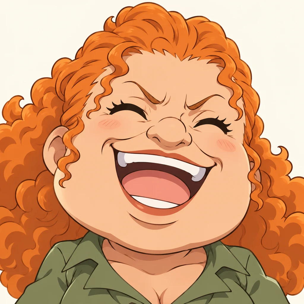 Curly Dadan AI 辅助角色插画