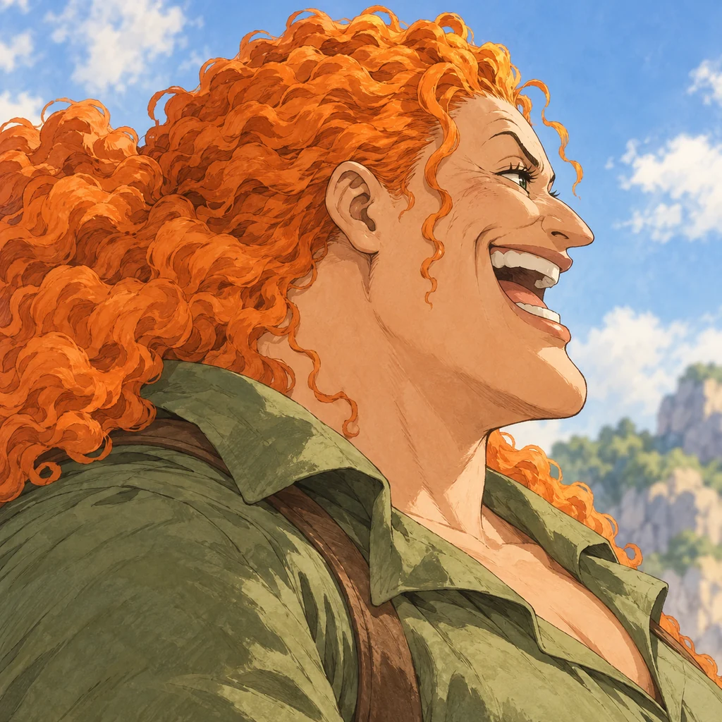 Curly Dadan AI 辅助角色插画