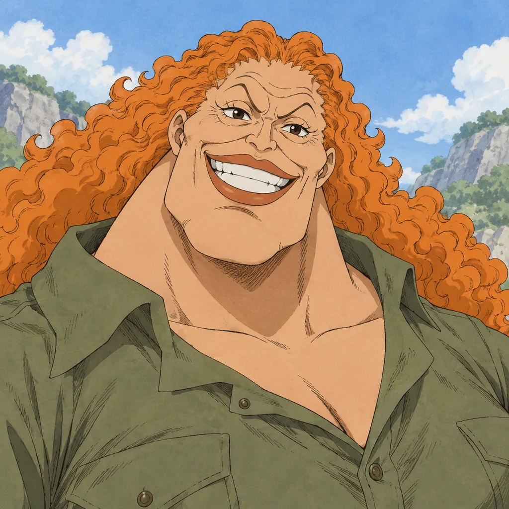 Curly Dadan AI 辅助角色插画