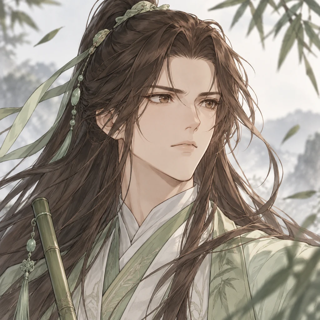 Dongfang Huaizhu AI 辅助角色插画