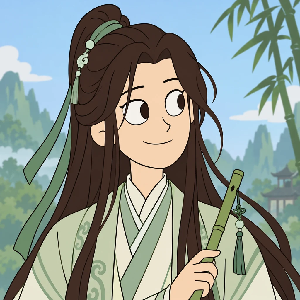 Dongfang Huaizhu AI 辅助角色插画