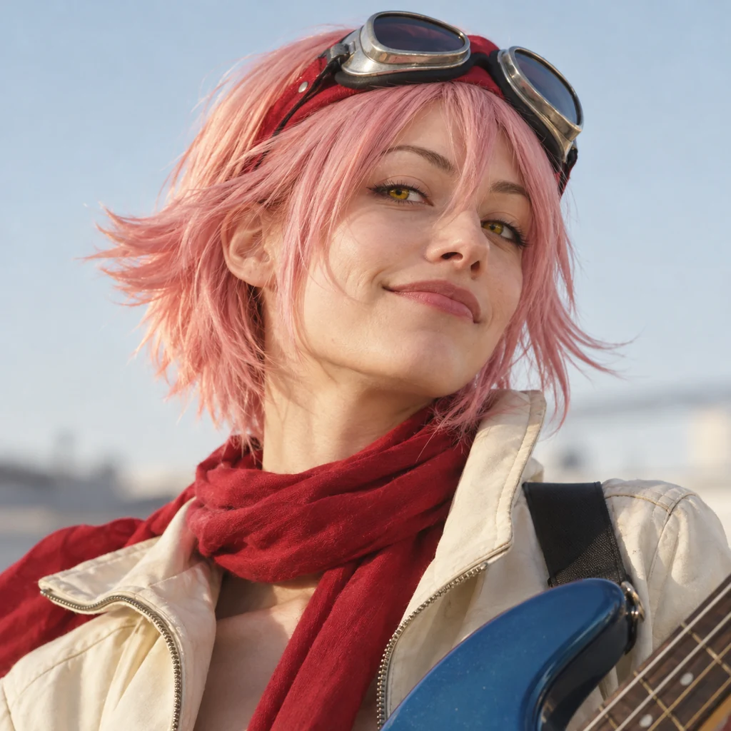 Haruko Haruhara live-action AI portrait