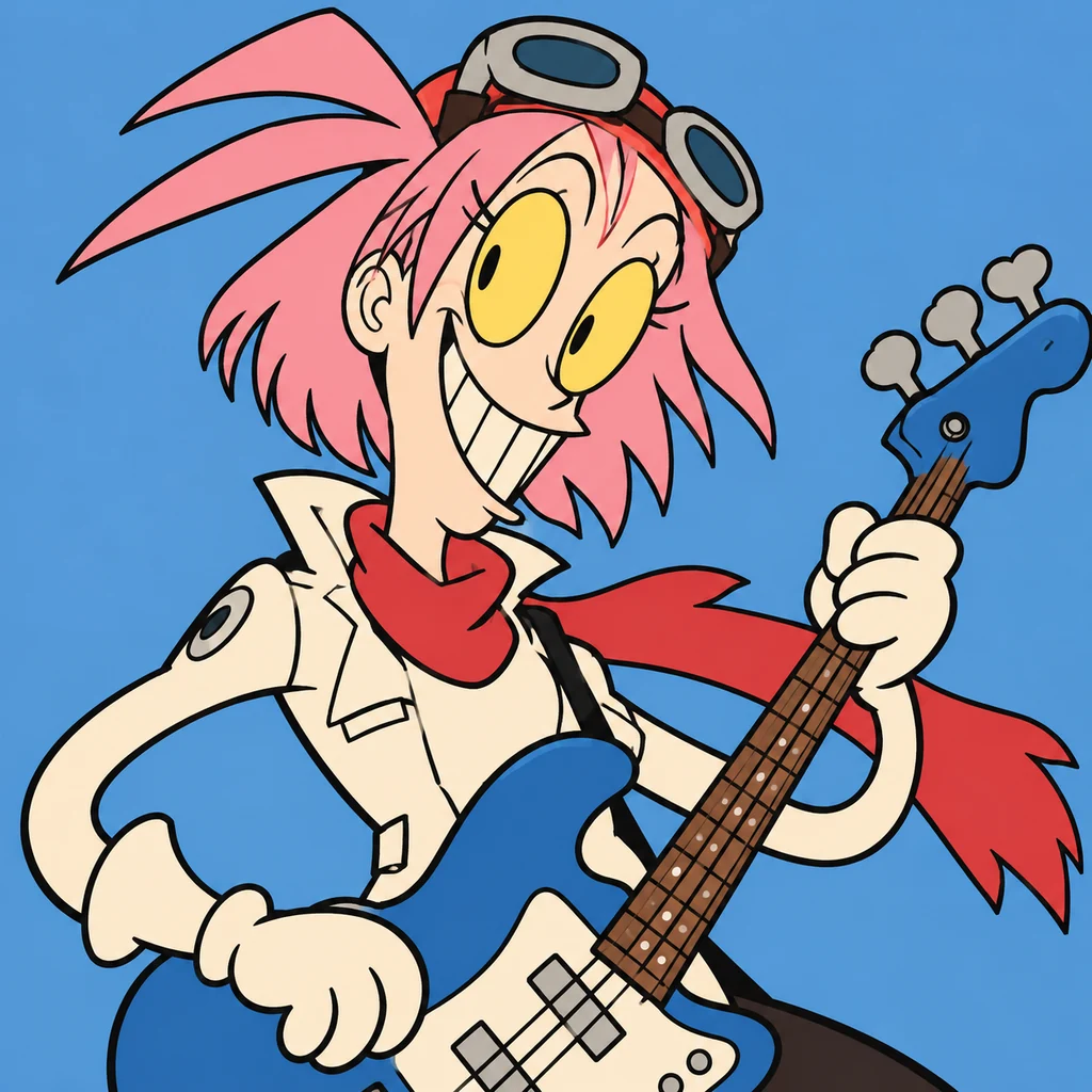 Haruko Haruhara AI 辅助角色插画